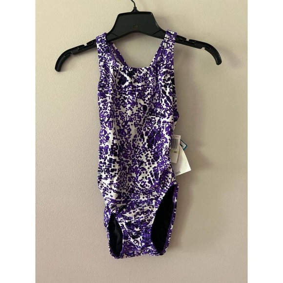 Speedo Racerback One Piece Purple and White Size 30 - Picture 1 of 4